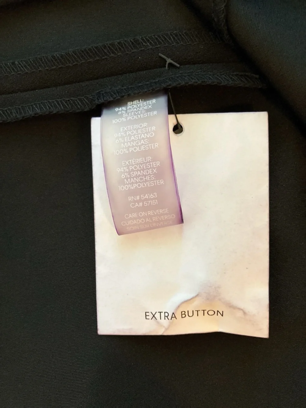 Calvin Klein Long-Sleeve Knee-Length Sheath Dress Size 8 Black Sheer Arms NWOT - Picture 9 of 12